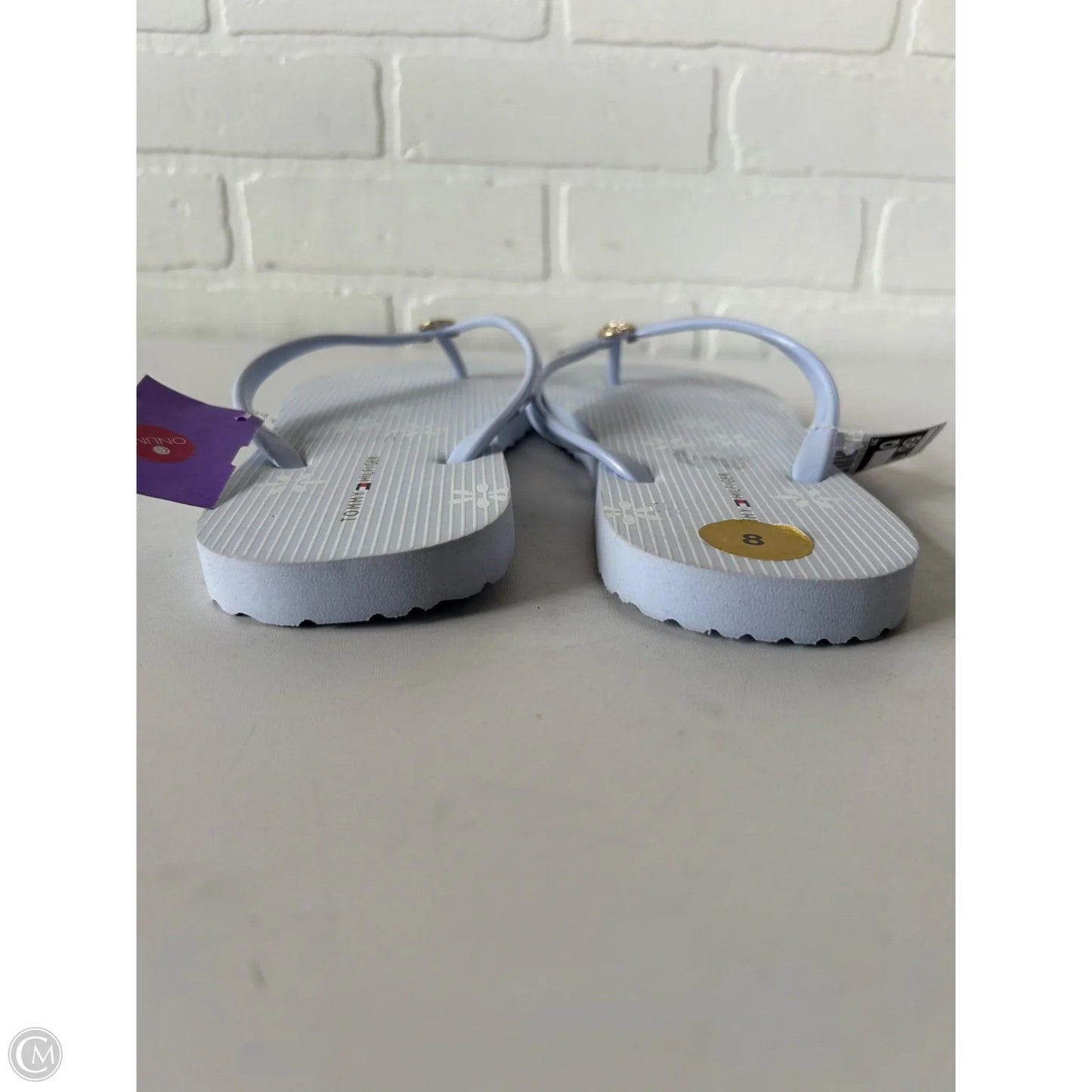 Sandals Flip Flops By Tommy Hilfiger In Blue, Size: 8