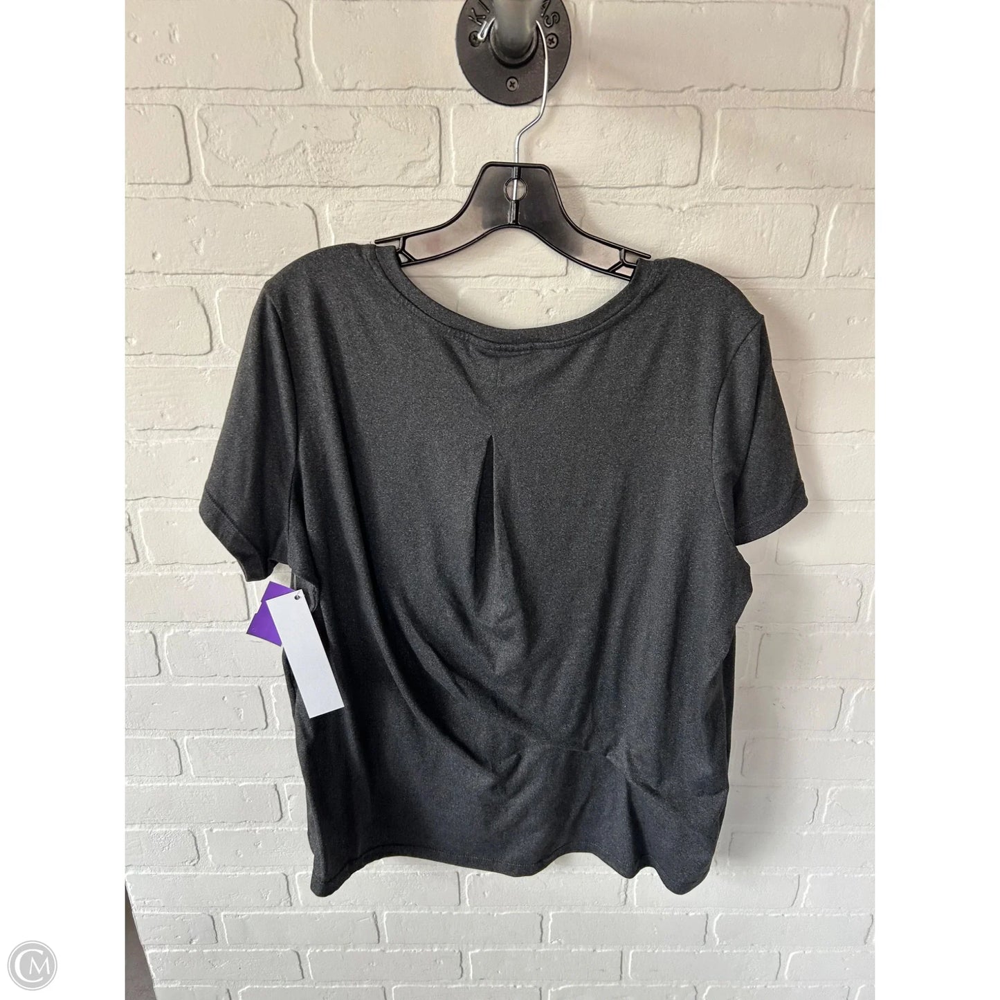 Athletic Top Short Sleeve By Members Mark In Grey, Size: L