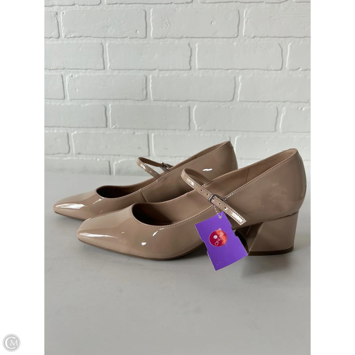 Shoes Heels Block By Calvin Klein In Tan, Size: 10