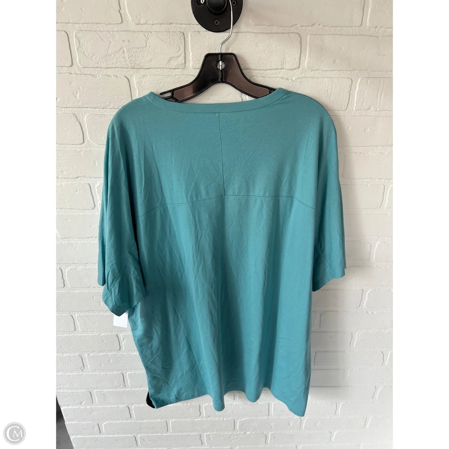 Athletic Top Short Sleeve By Lululemon In Blue, Size: L