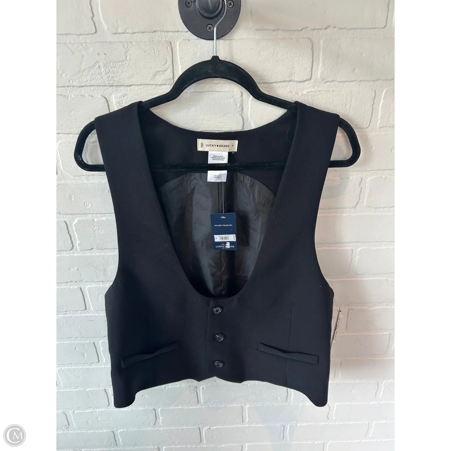Vest Other By Lucky Brand In Black, Size: M