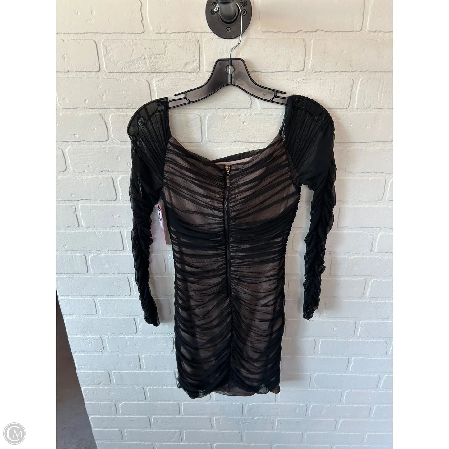 Dress Party Short By Bebe In Black & Tan, Size: S