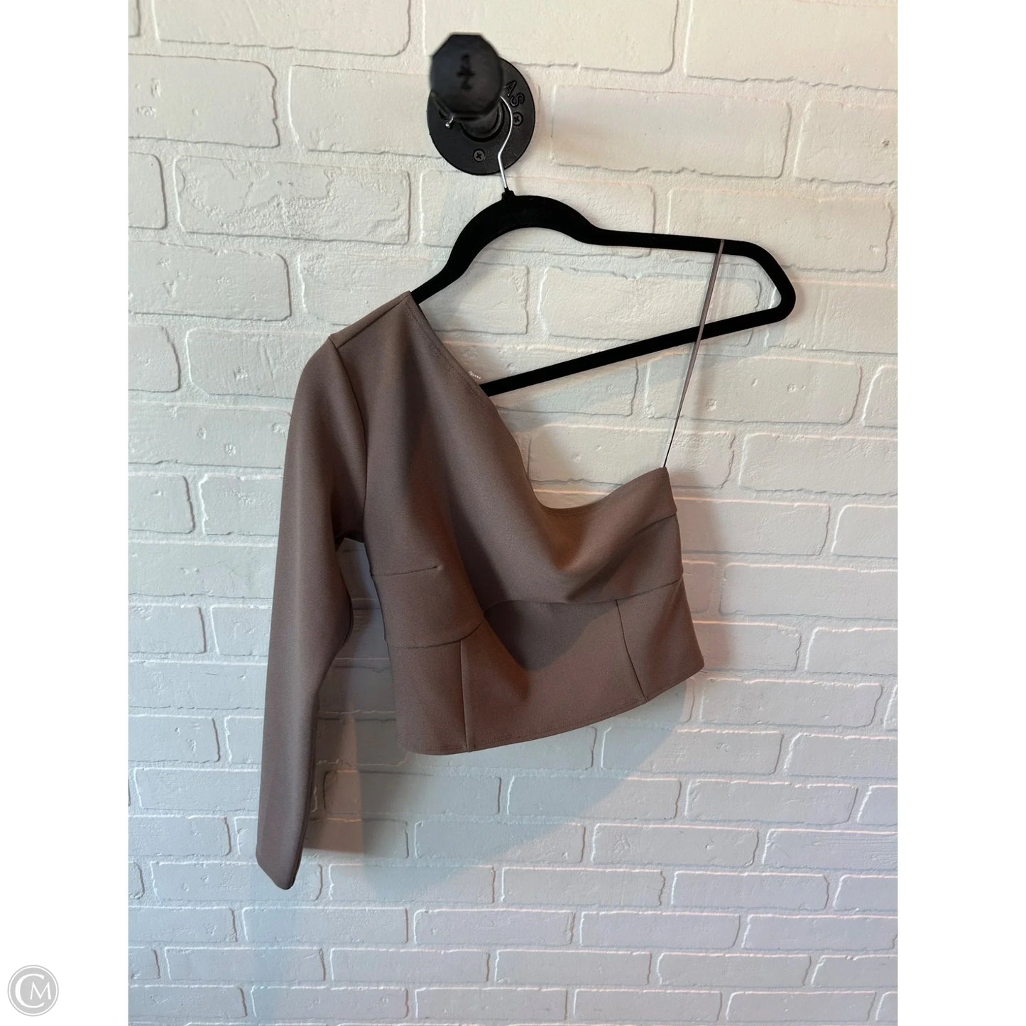 Top Long Sleeve By Abercrombie And Fitch In Tan, Size: S