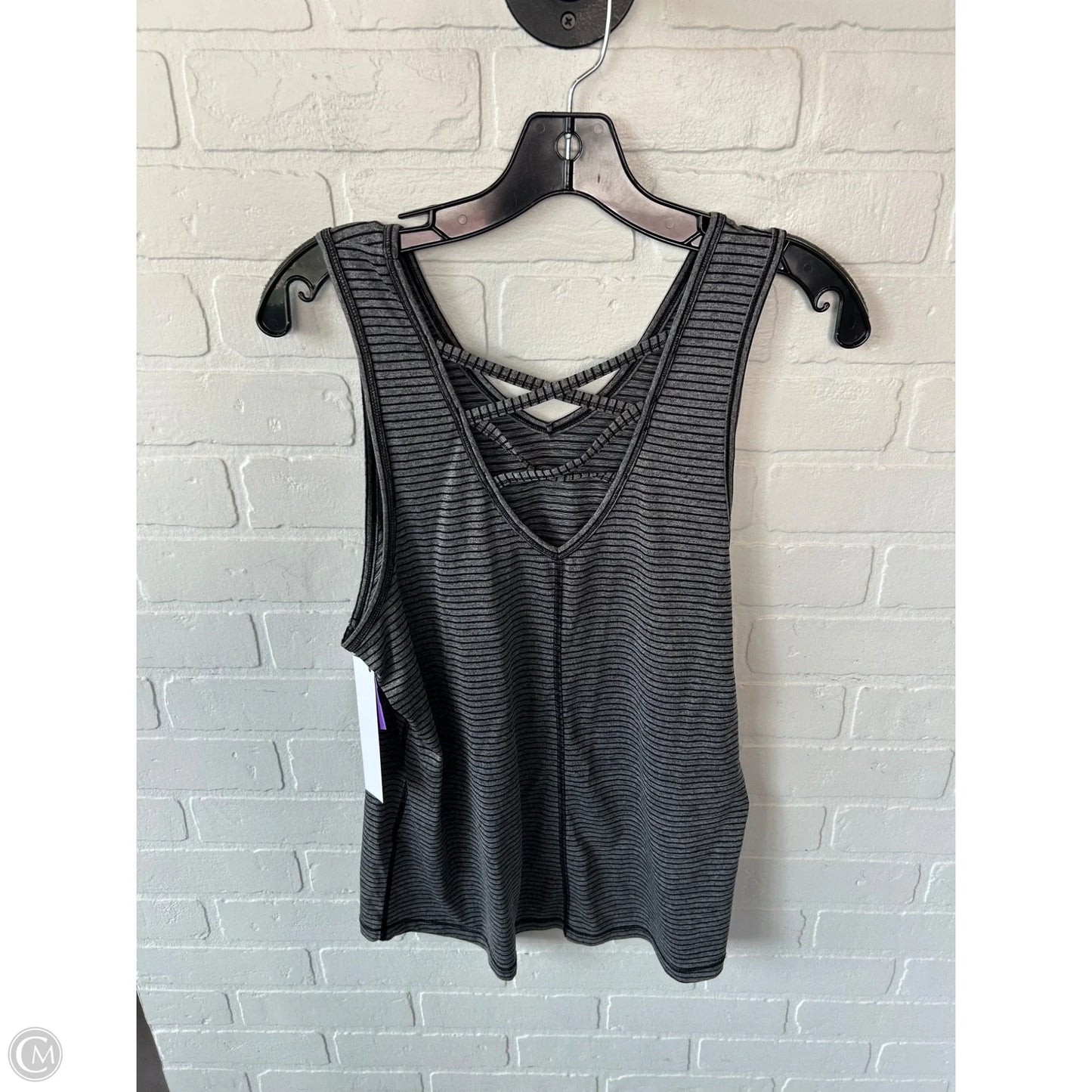 Athletic Tank Top By Ideology In Black & Grey, Size: M