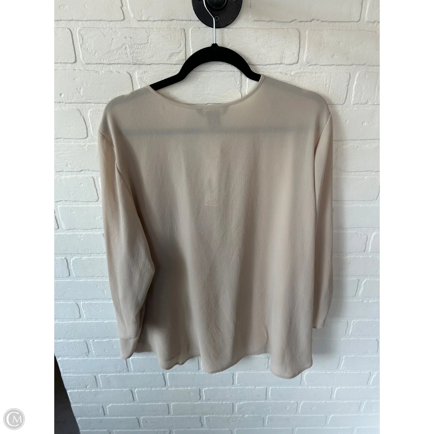 Top Long Sleeve By Investments In Tan, Size: 1x