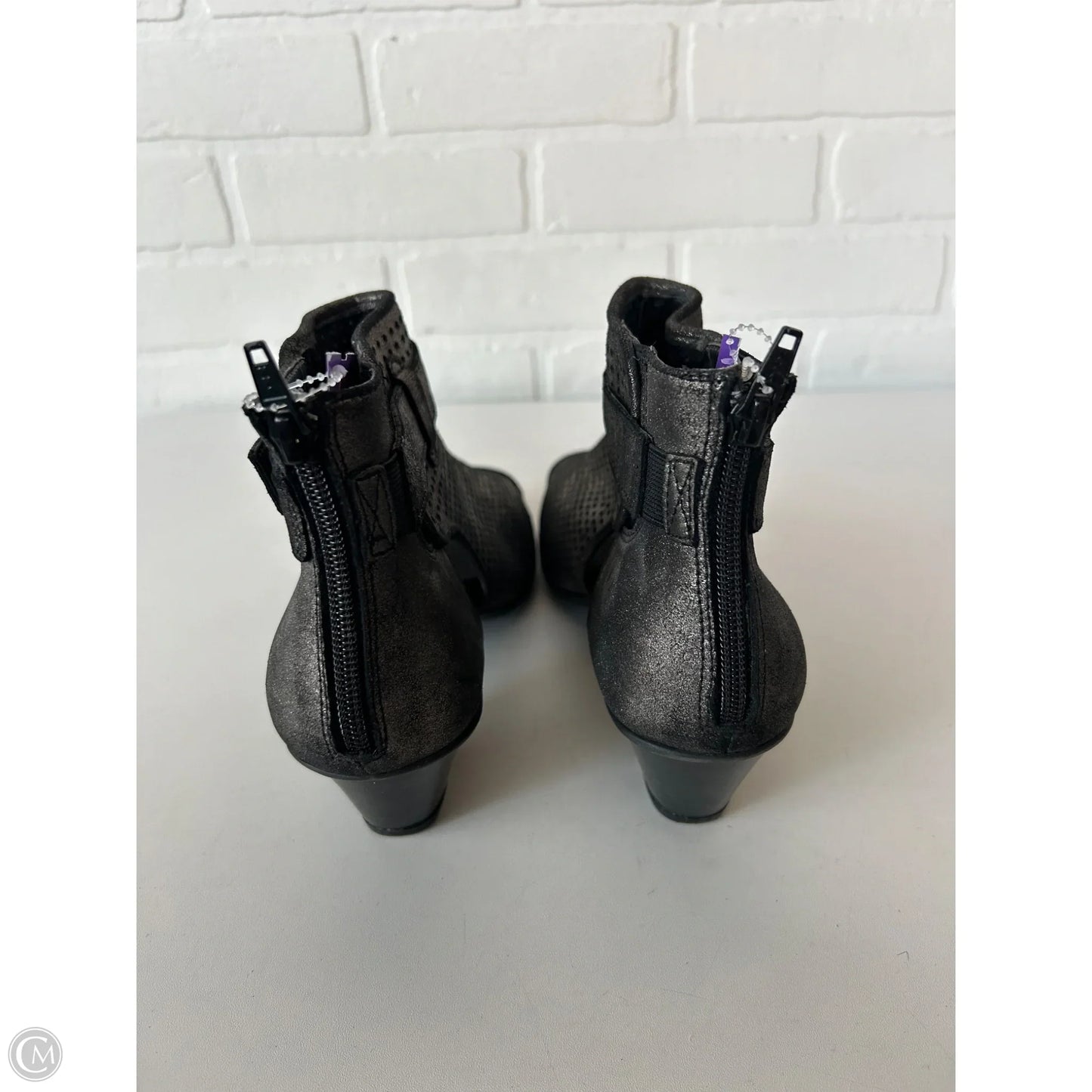 Sandals Heels Block By Earth In Grey, Size: 8.5
