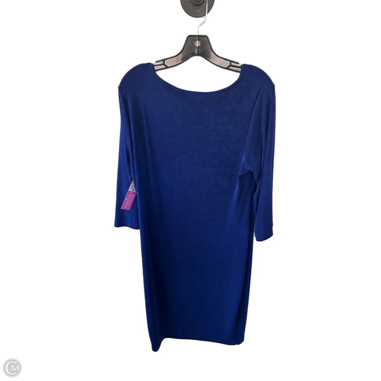 Dress Casual Midi By Chicos In Blue, Size: L