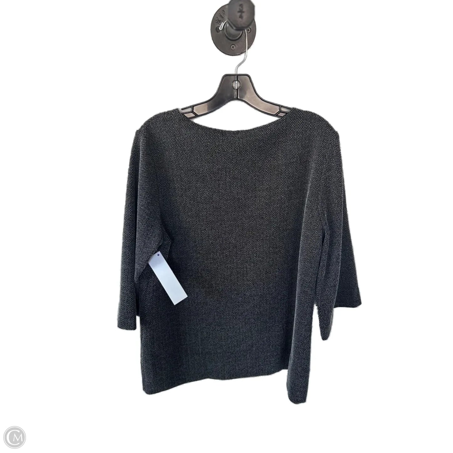 Top 3/4 Sleeve By Chicos In Black, Size: L