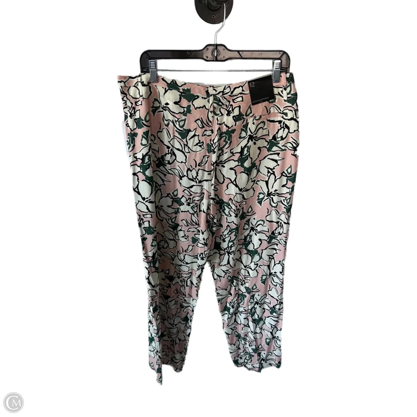 Pants Wide Leg By Banana Republic In Green & Pink, Size: 12