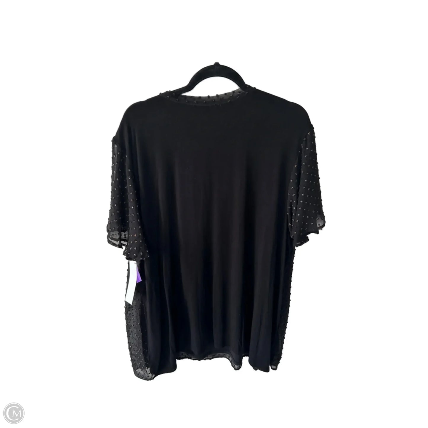 Top Short Sleeve By Lane Bryant In Black, Size: 4x