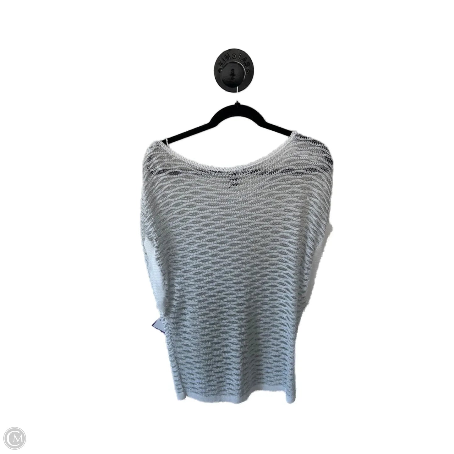 Sweater Short Sleeve By White House Black Market In Silver & White, Size: Xl