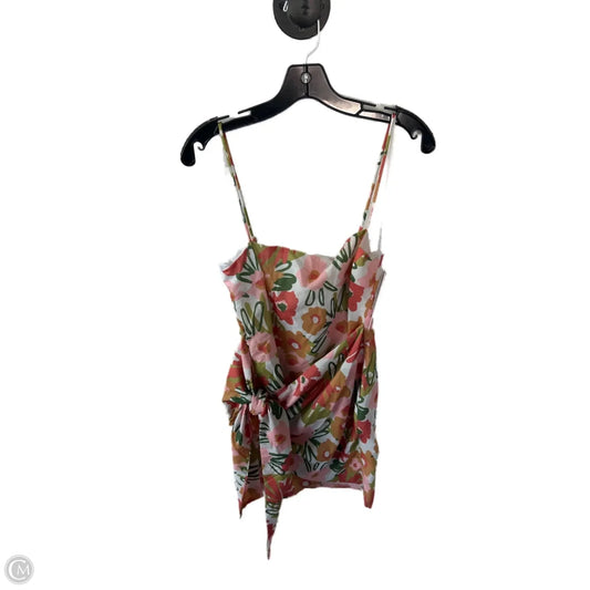 Dress Casual Short By Clothes Mentor In Green & White, Size: L