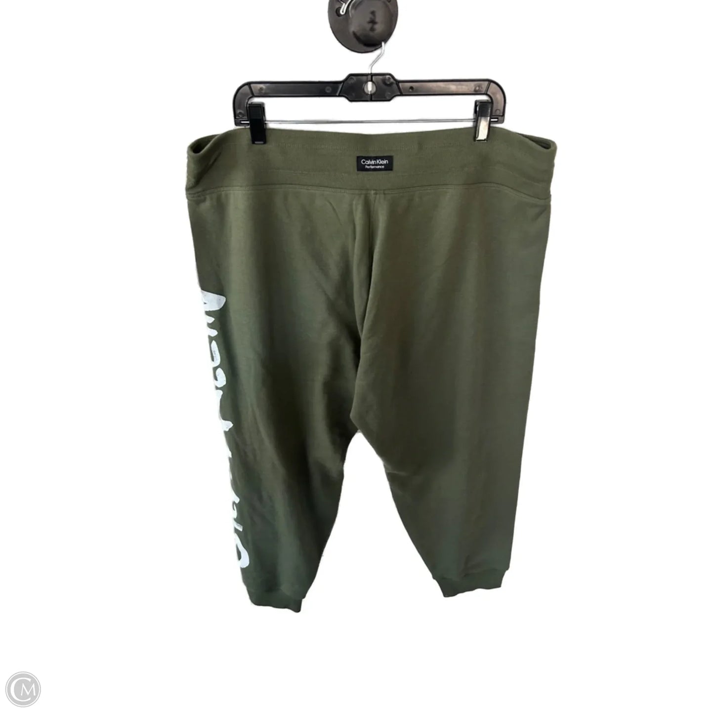 Pants Lounge By Calvin Klein In Green & White, Size: 20