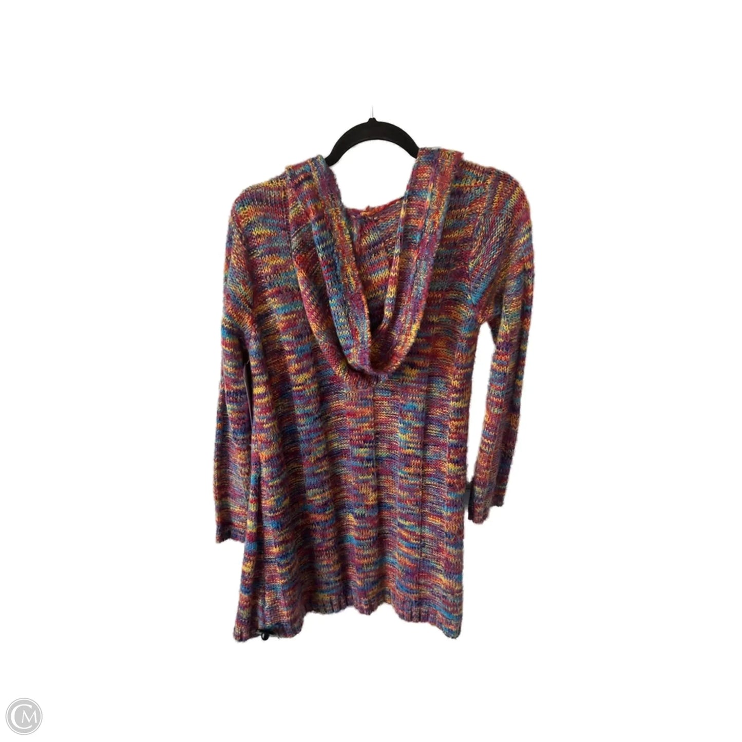 Sweater Cardigan By Clothes Mentor In Rainbow Print, Size: S