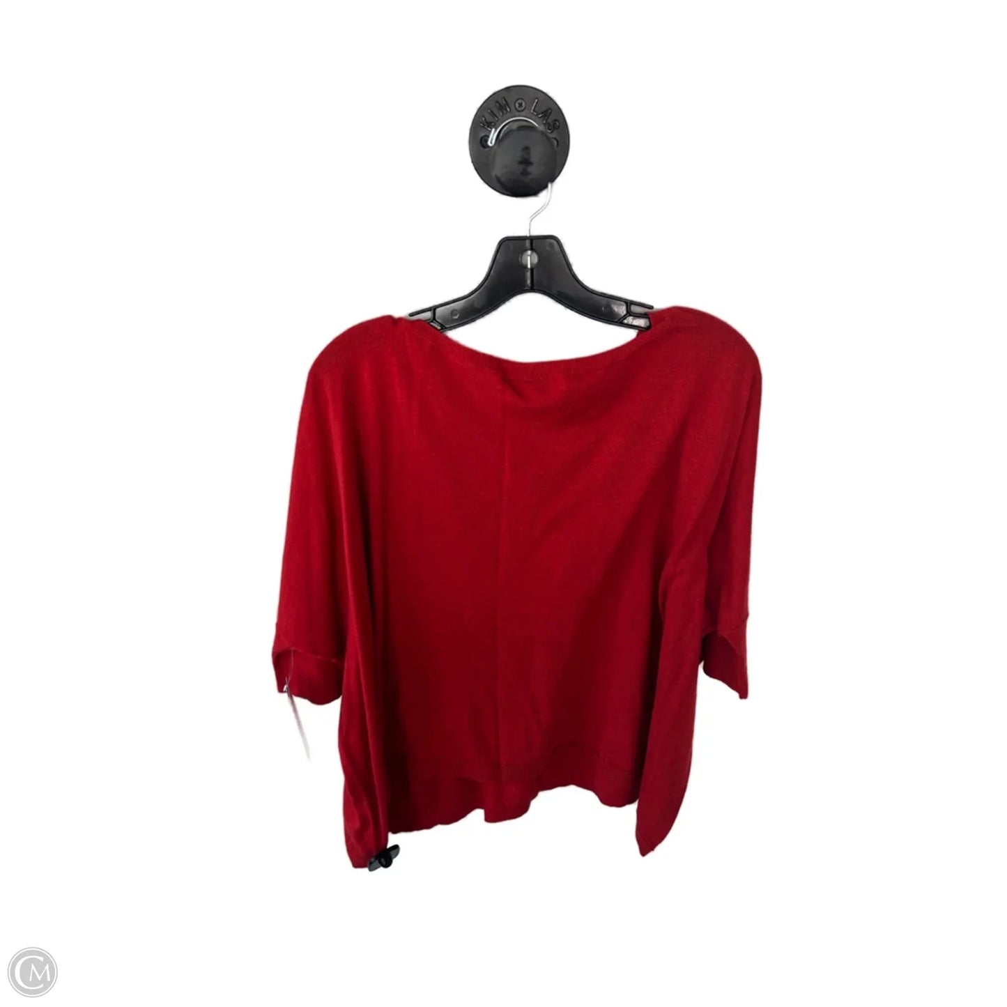 Sweater Short Sleeve By Cabi In Red, Size: M