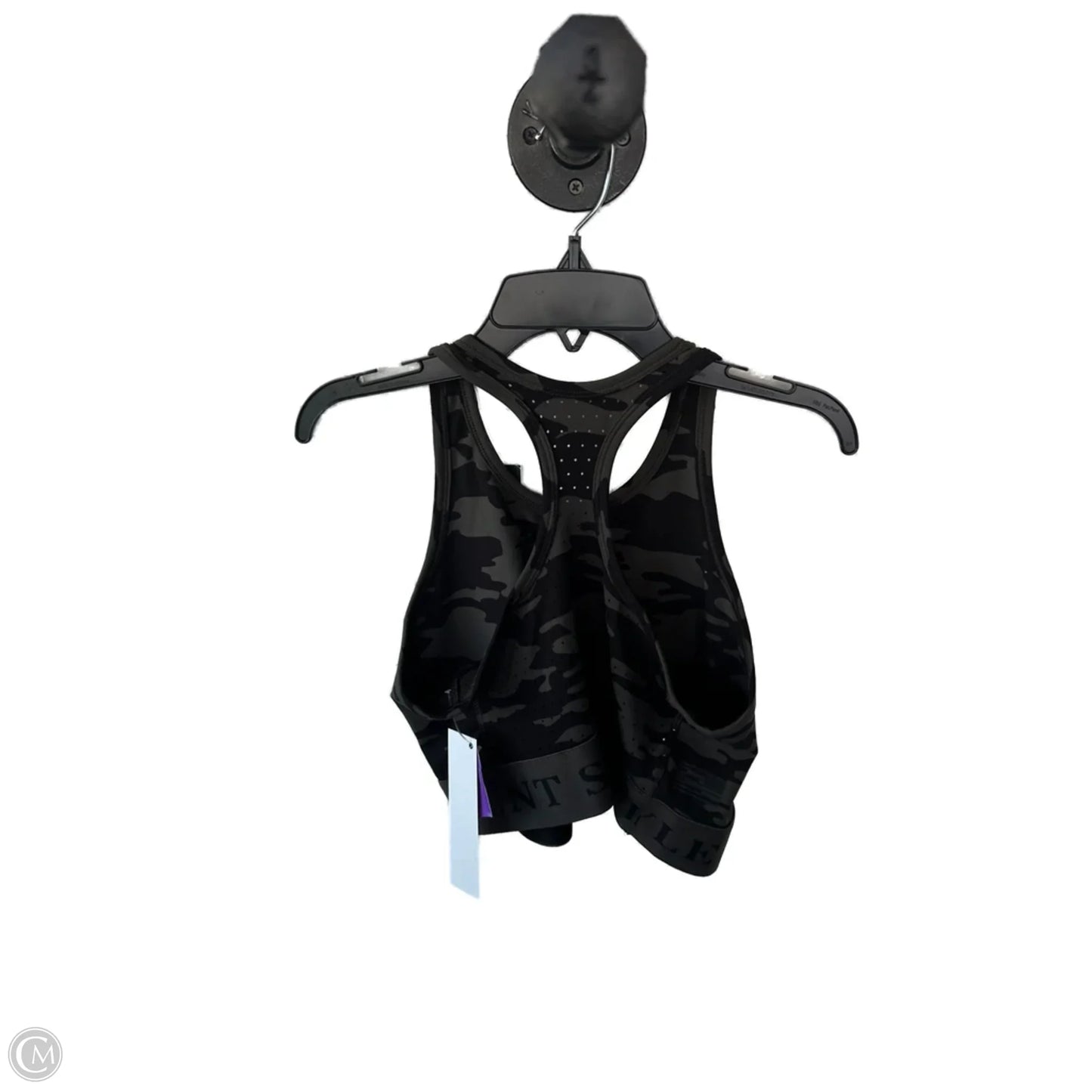 Athletic Bra By Clothes Mentor In Black & Grey, Size: Xl