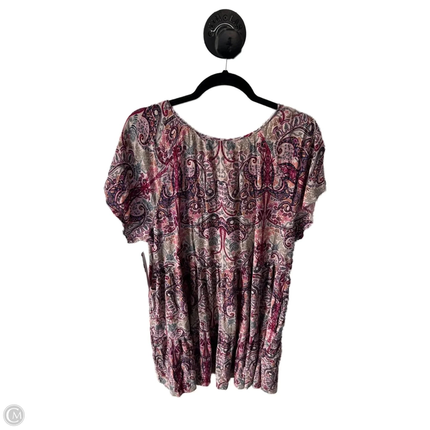 Dress Casual Short By Knox Rose In Pink & Tan, Size: Xxl