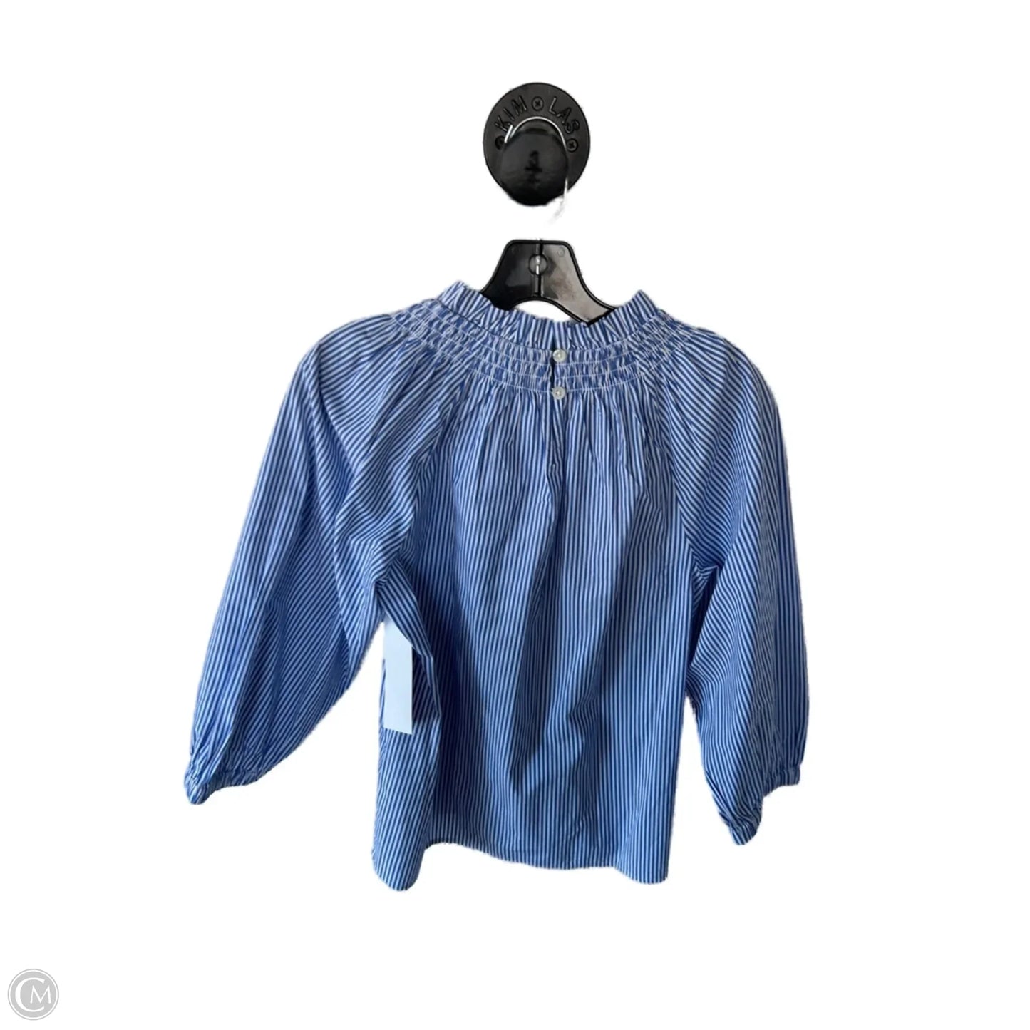 Top Long Sleeve By J. Crew In Blue & White, Size: Xs