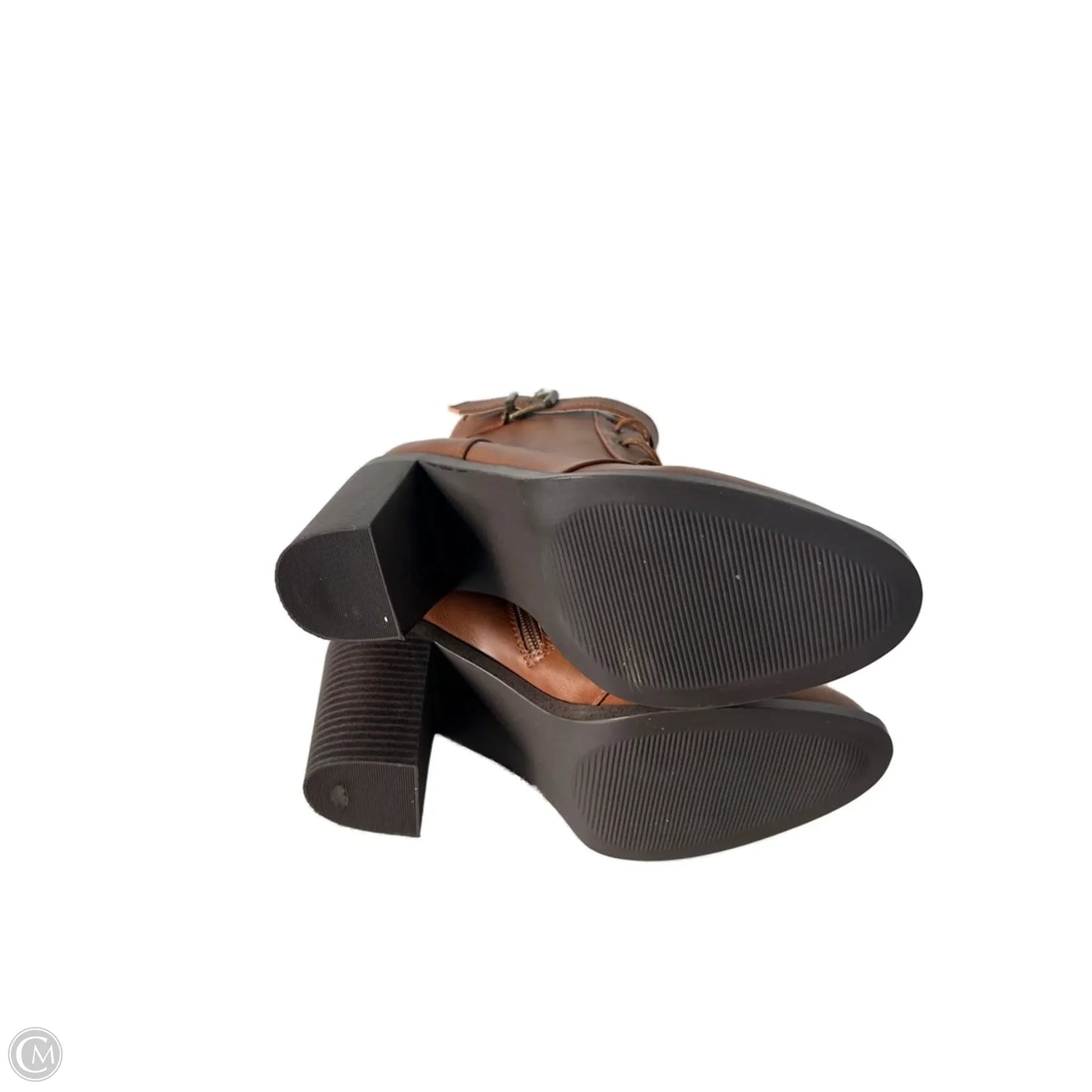 Boots Ankle Heels By Shoedazzle In Brown, Size: 9