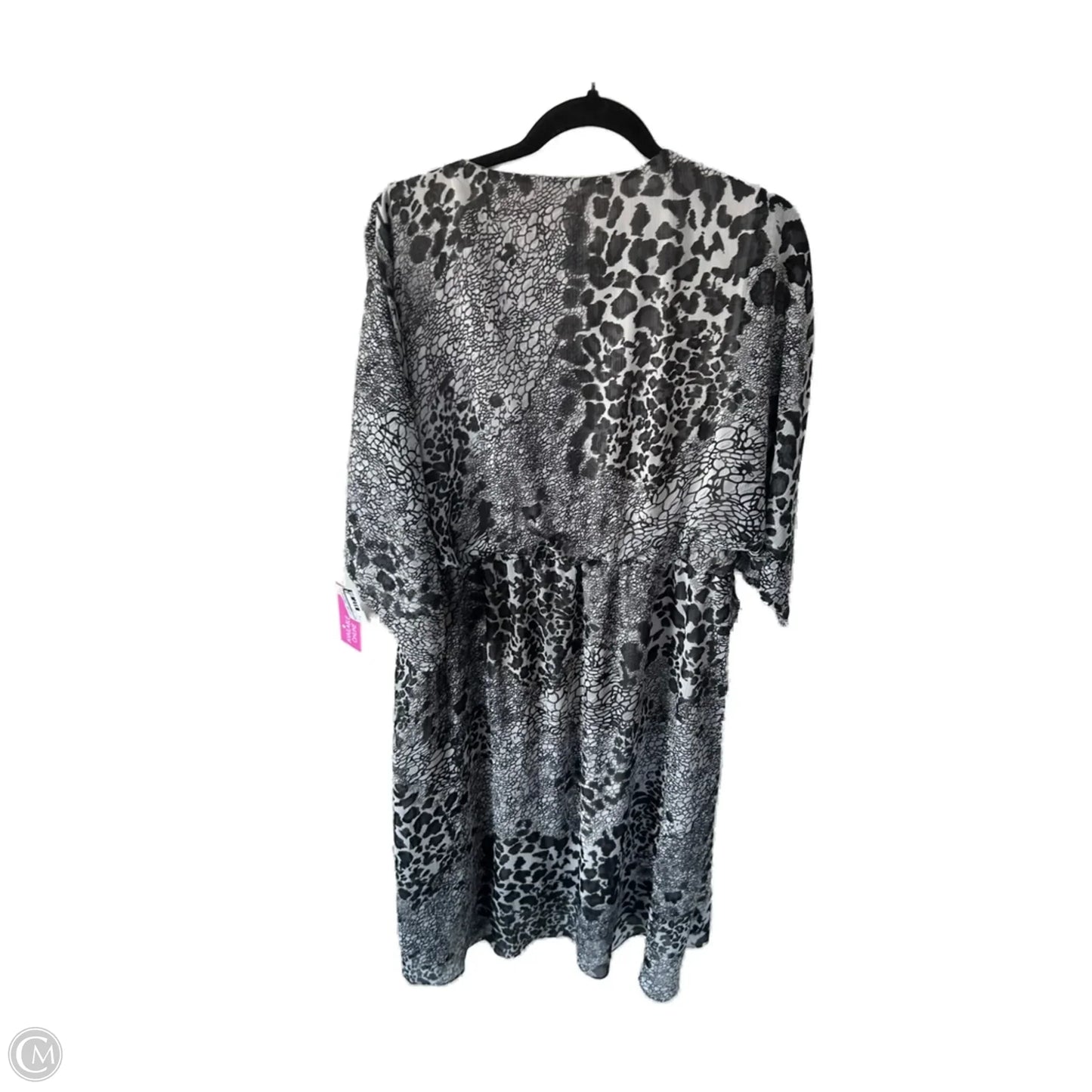 Dress Casual Midi By Chicos In Black & Grey, Size: Xl