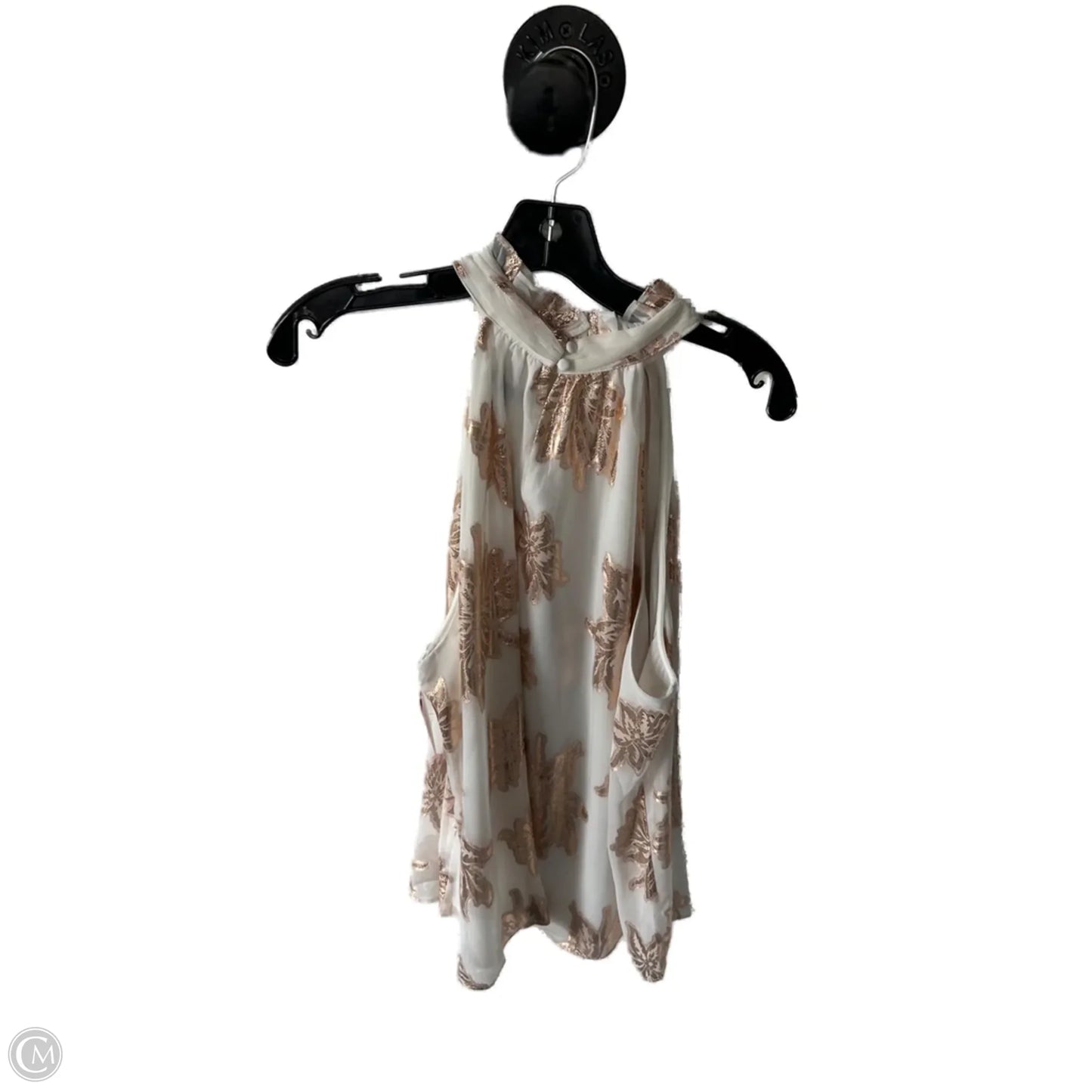 Top Sleeveless By Express In Pink & White, Size: Xl