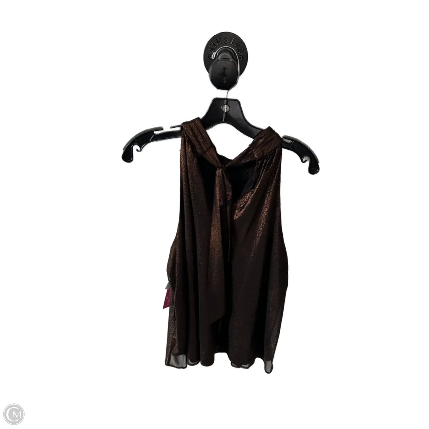 Top Sleeveless By Express In Bronze, Size: Xl