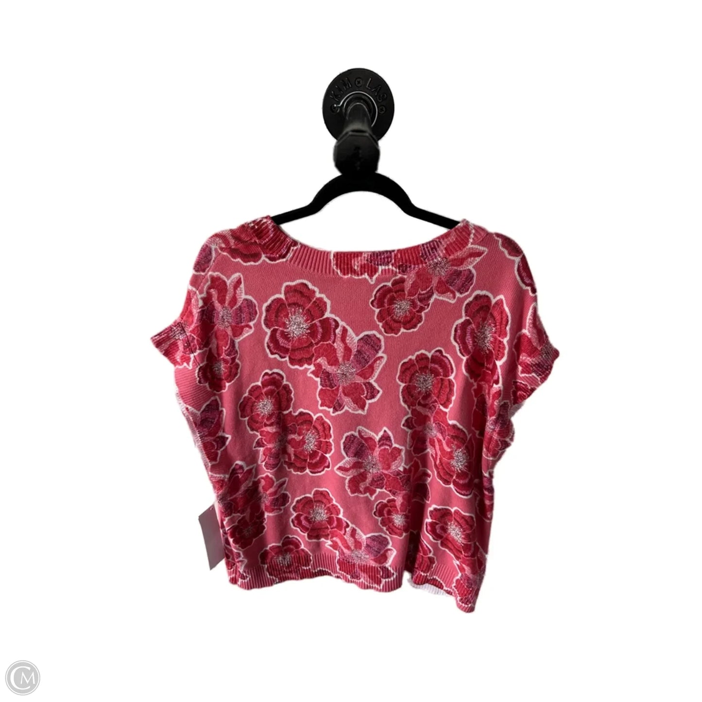 Sweater Short Sleeve By Loft In Pink, Size: Xl