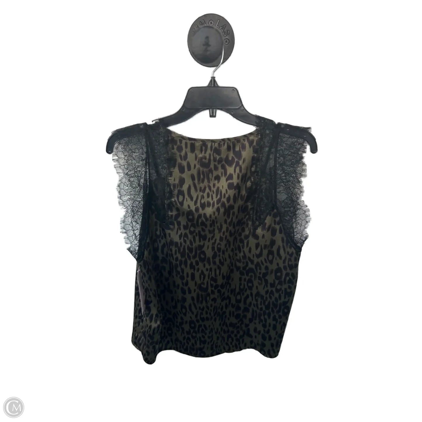 Top Short Sleeve By Lovestitch In Black & Green, Size: M