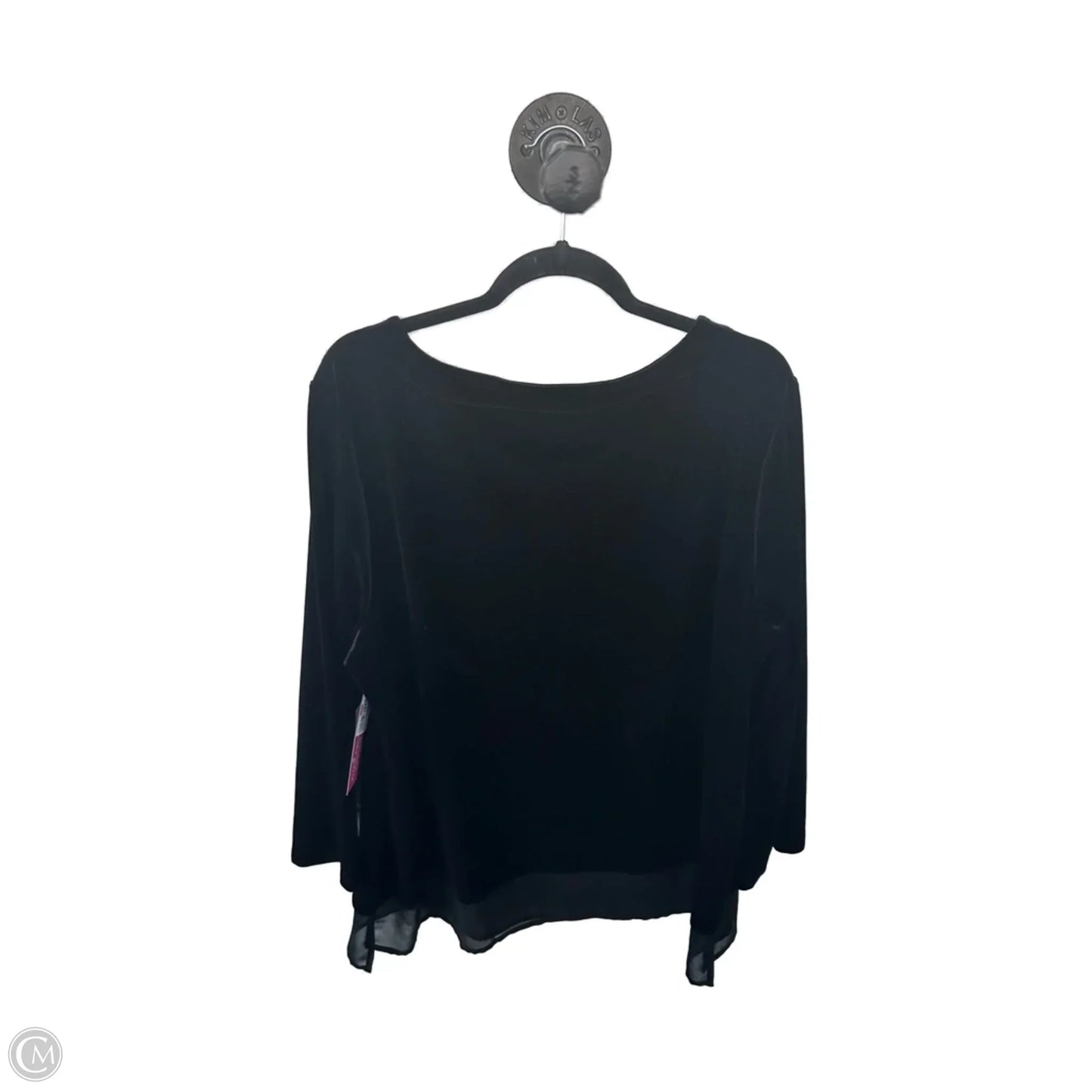 Top Long Sleeve By Chicos In Black, Size: Xxl