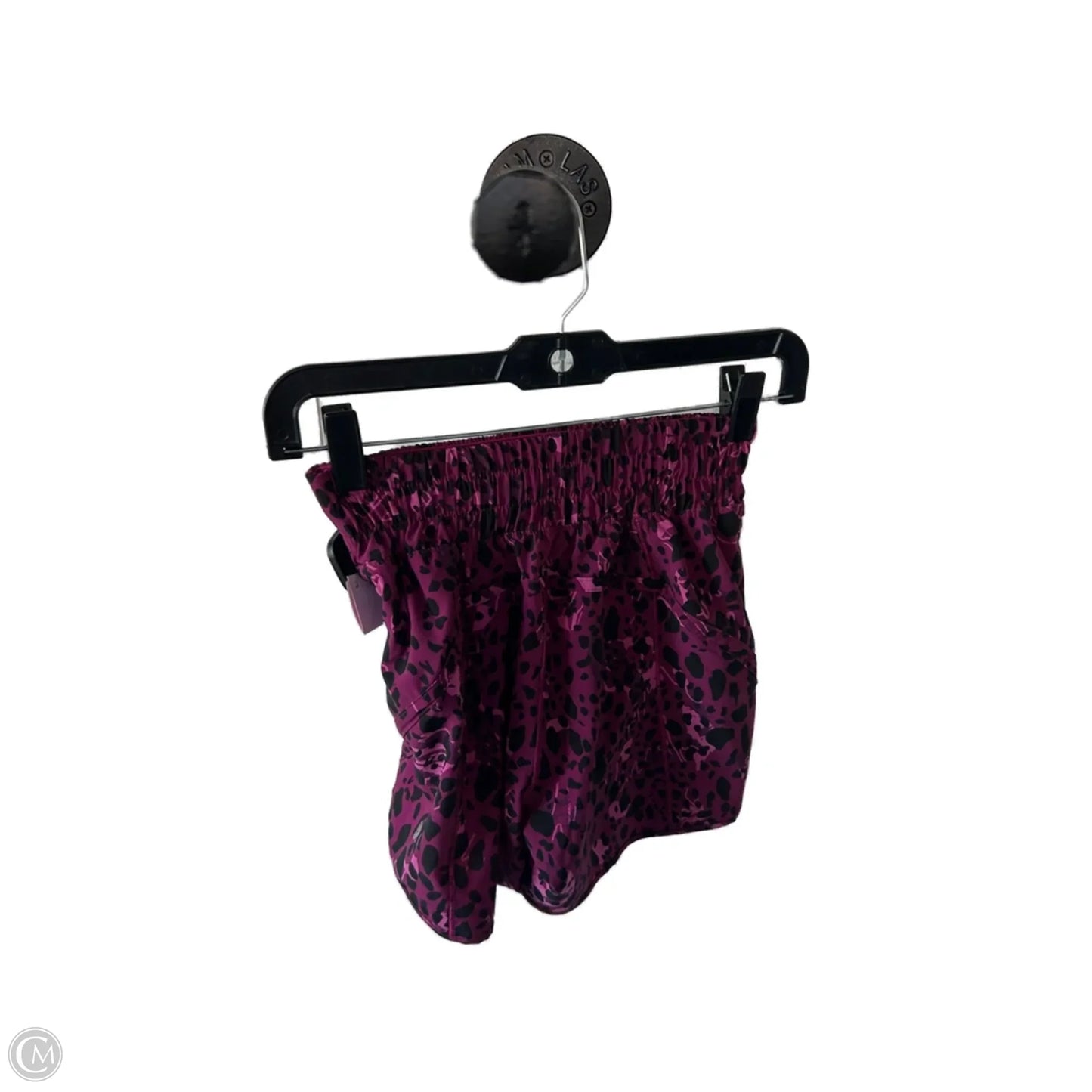 Athletic Shorts By Lululemon In Black & Purple, Size: 2