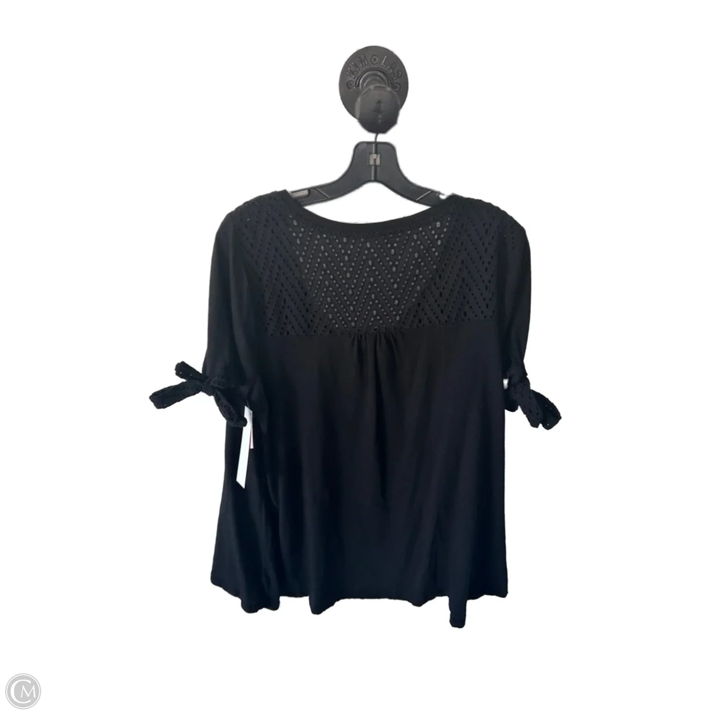 Top Short Sleeve By Lane Bryant In Black, Size: 1x