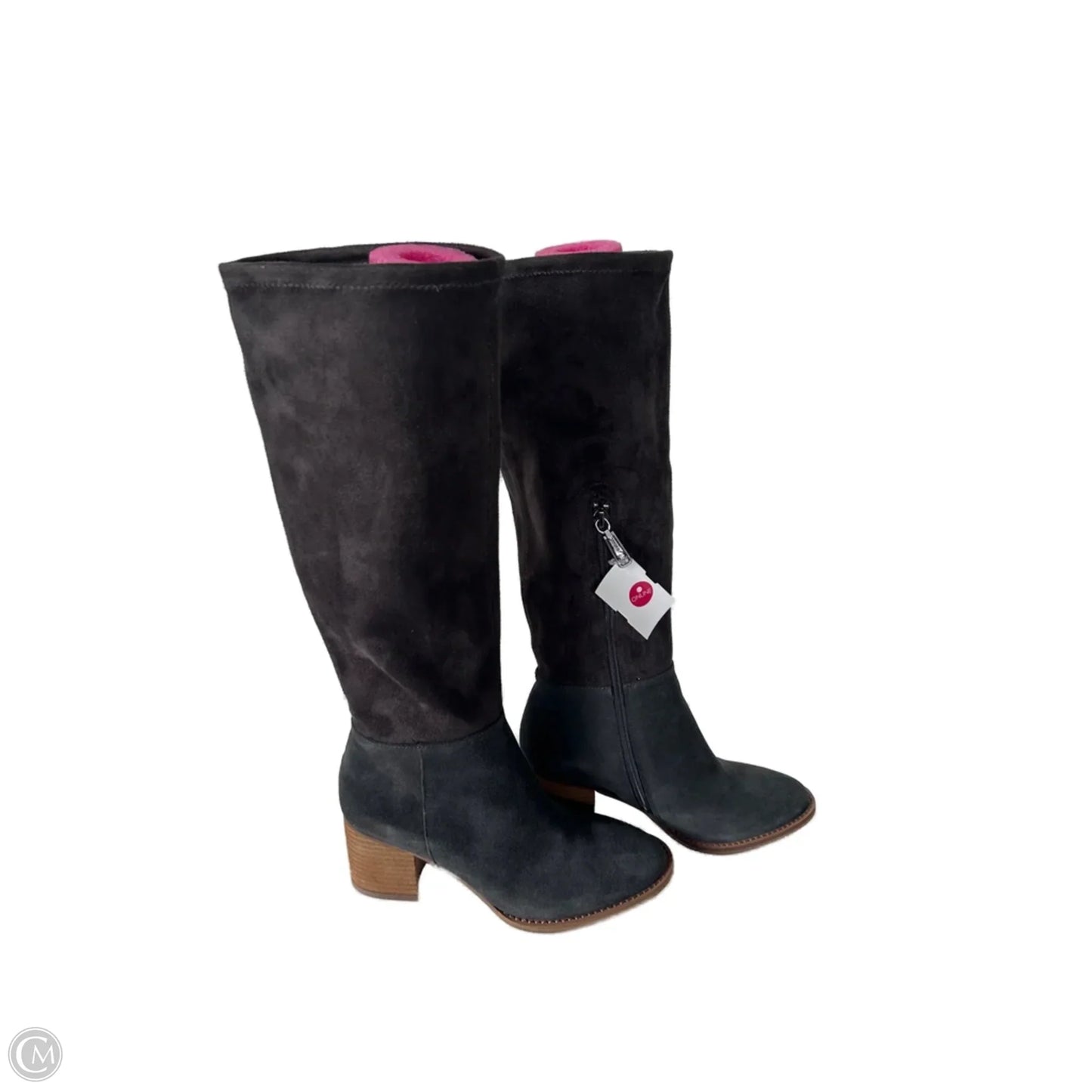 Boots Knee Heels By Blondo In Grey, Size: 7