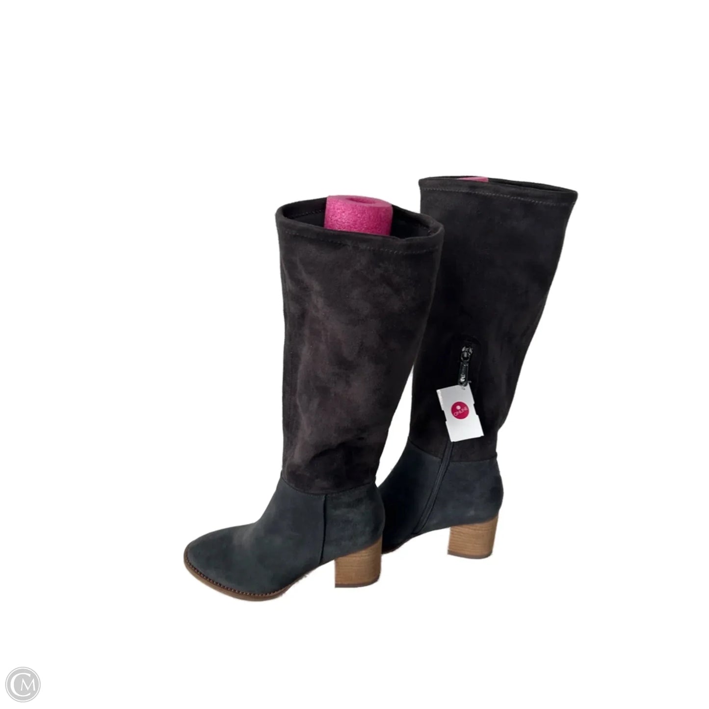 Boots Knee Heels By Blondo In Grey, Size: 7