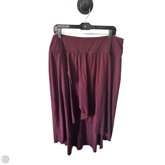 Skirt Maxi By Clothes Mentor In Maroon, Size: 18