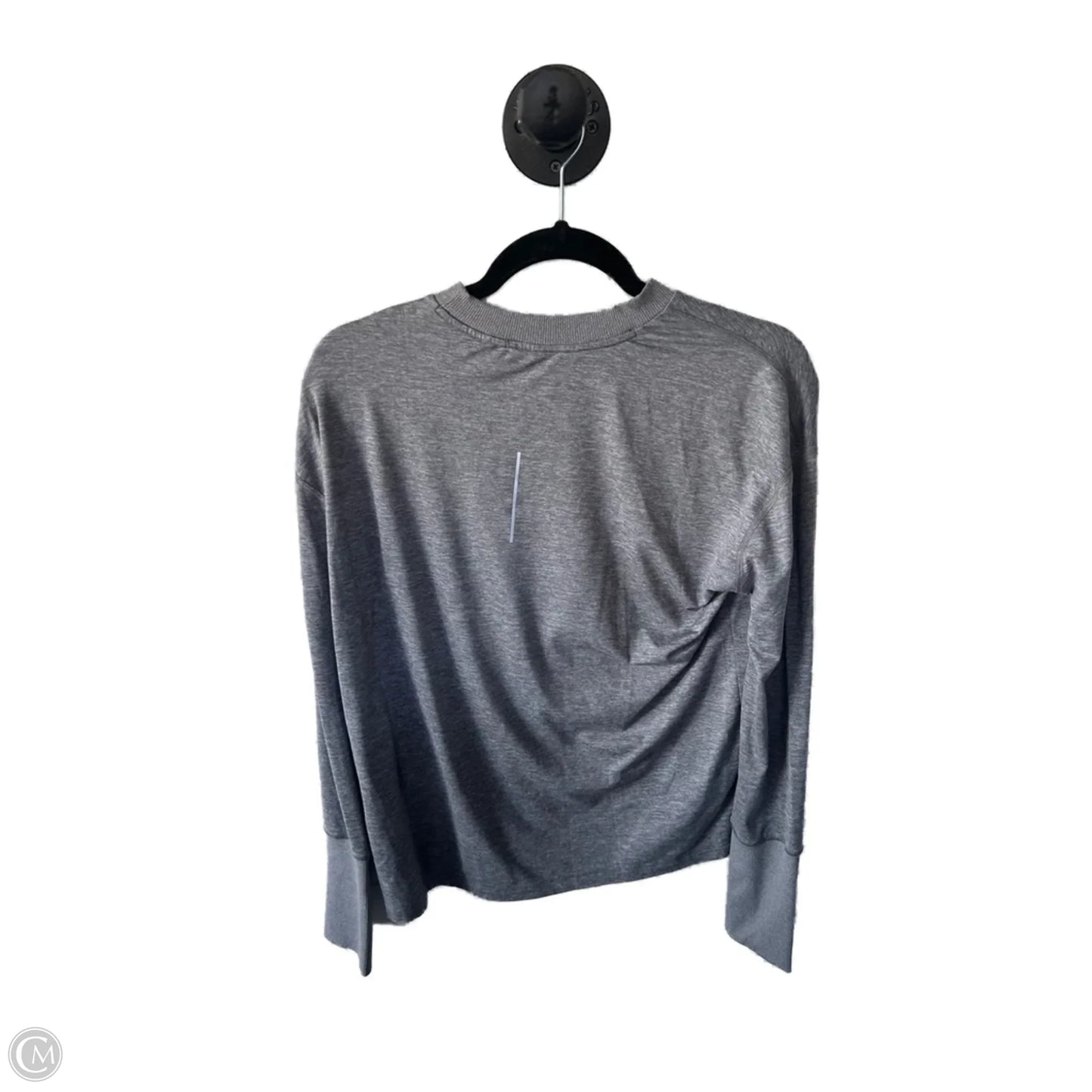 Athletic Top Long Sleeve Crewneck By Nike In Grey, Size: M