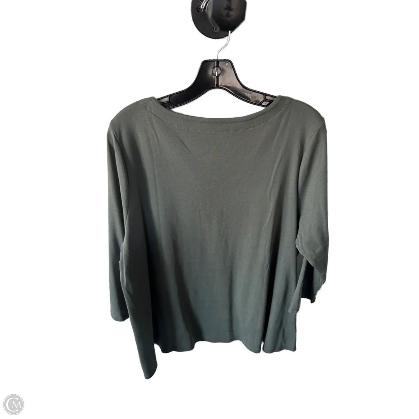 Top 3/4 Sleeve Basic By J. Jill In Green, Size: Xl