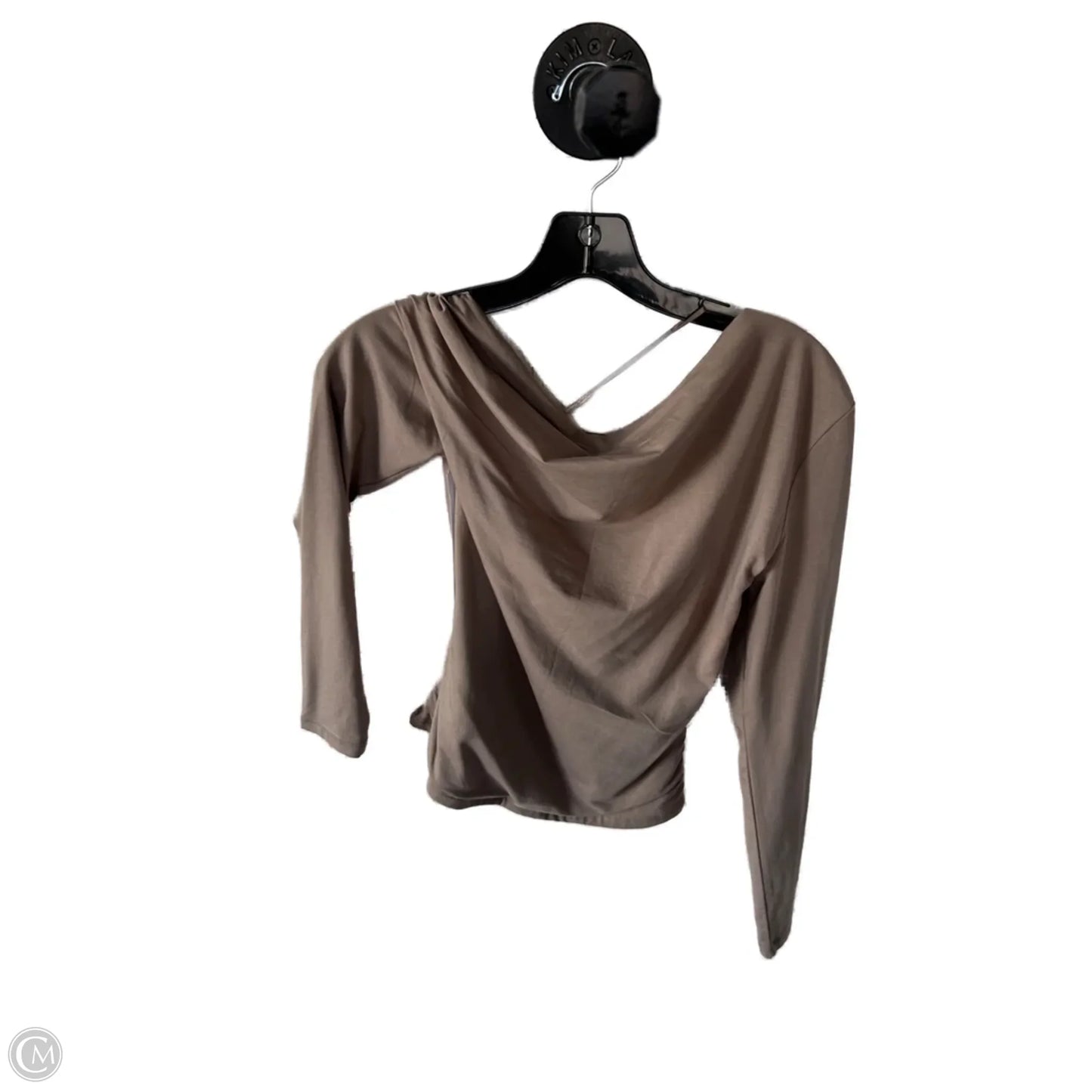 Top Long Sleeve By Abercrombie And Fitch In Tan, Size: M
