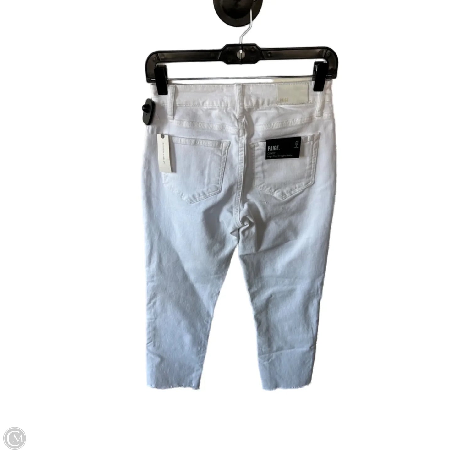 Jeans Straight By Paige In White Denim, Size: 4