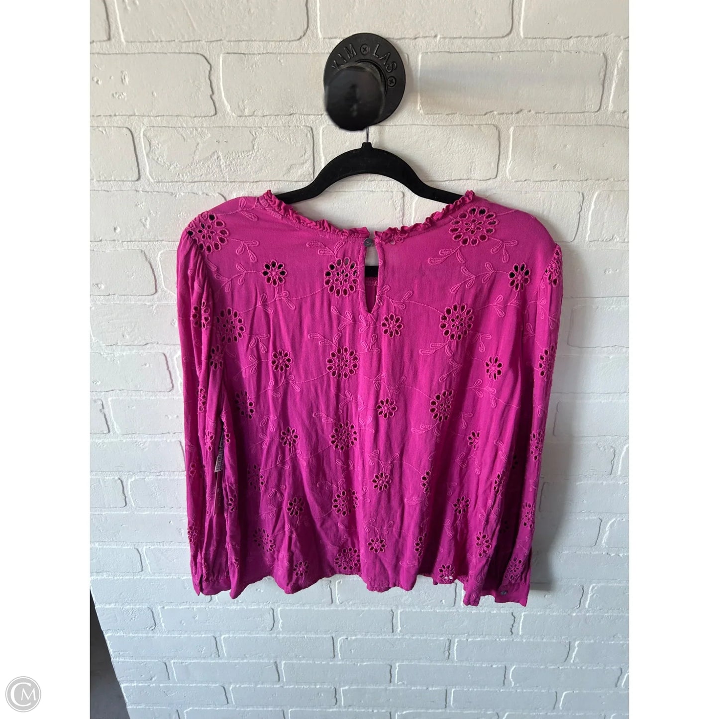 Top Long Sleeve By Nicole By Nicole Miller In Pink, Size: M