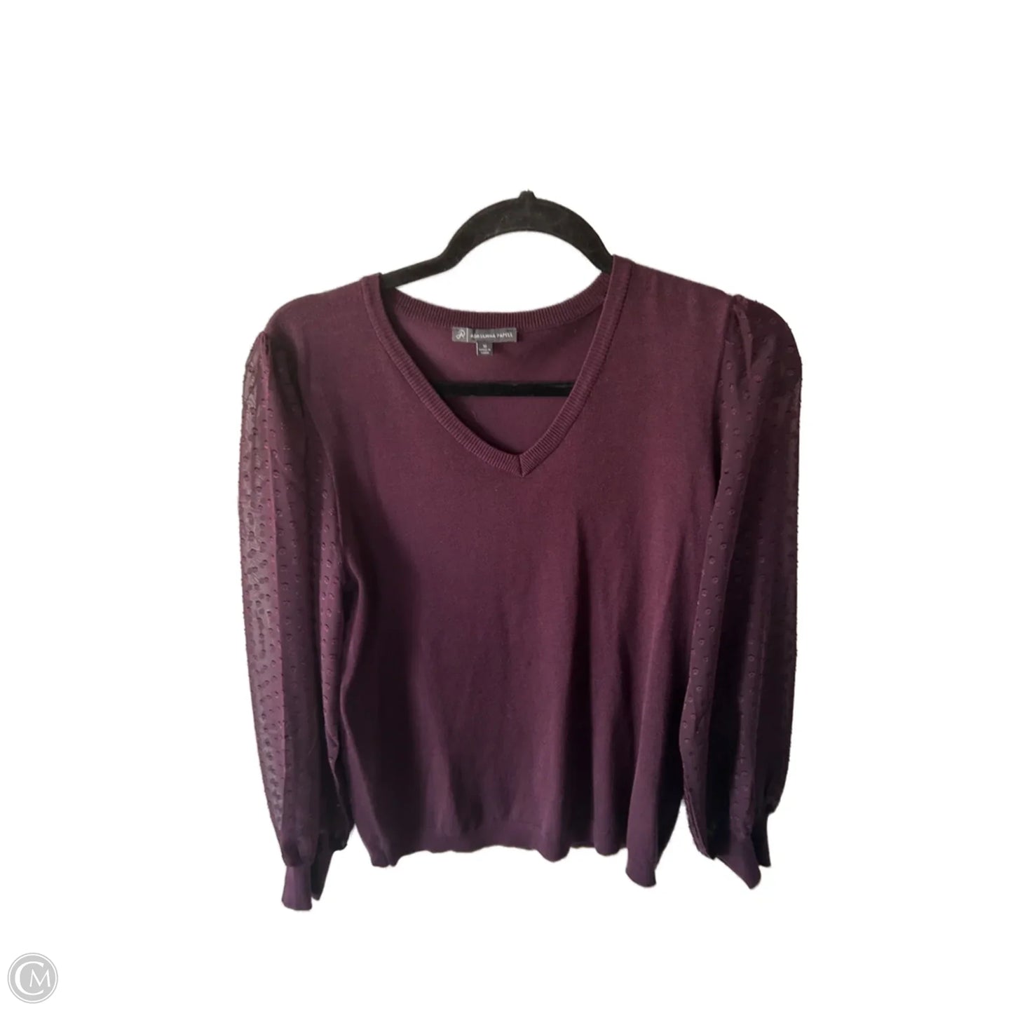 Sweater By Adrianna Papell In Purple, Size: M