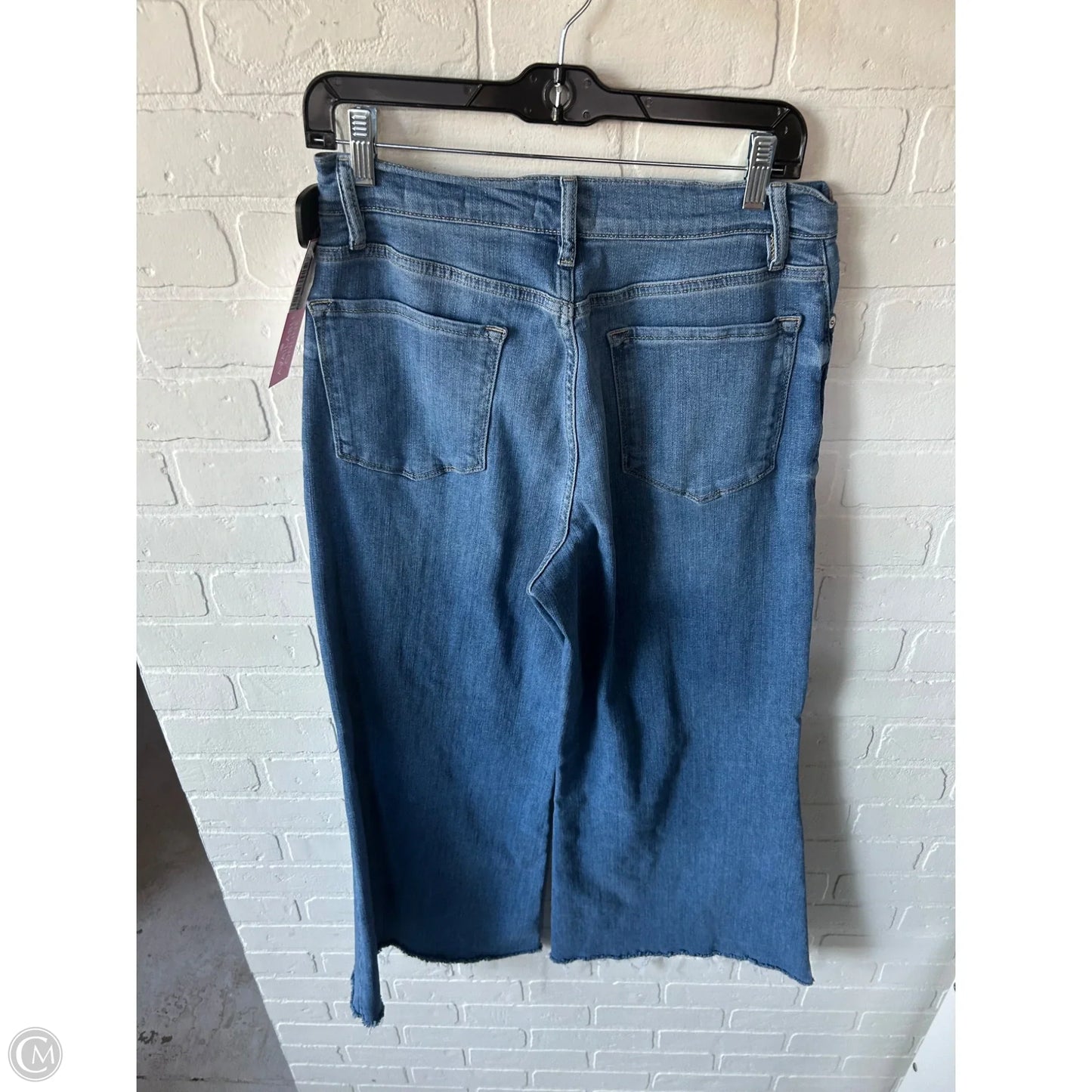 Jeans Cropped By Frame In Blue Denim, Size: 12