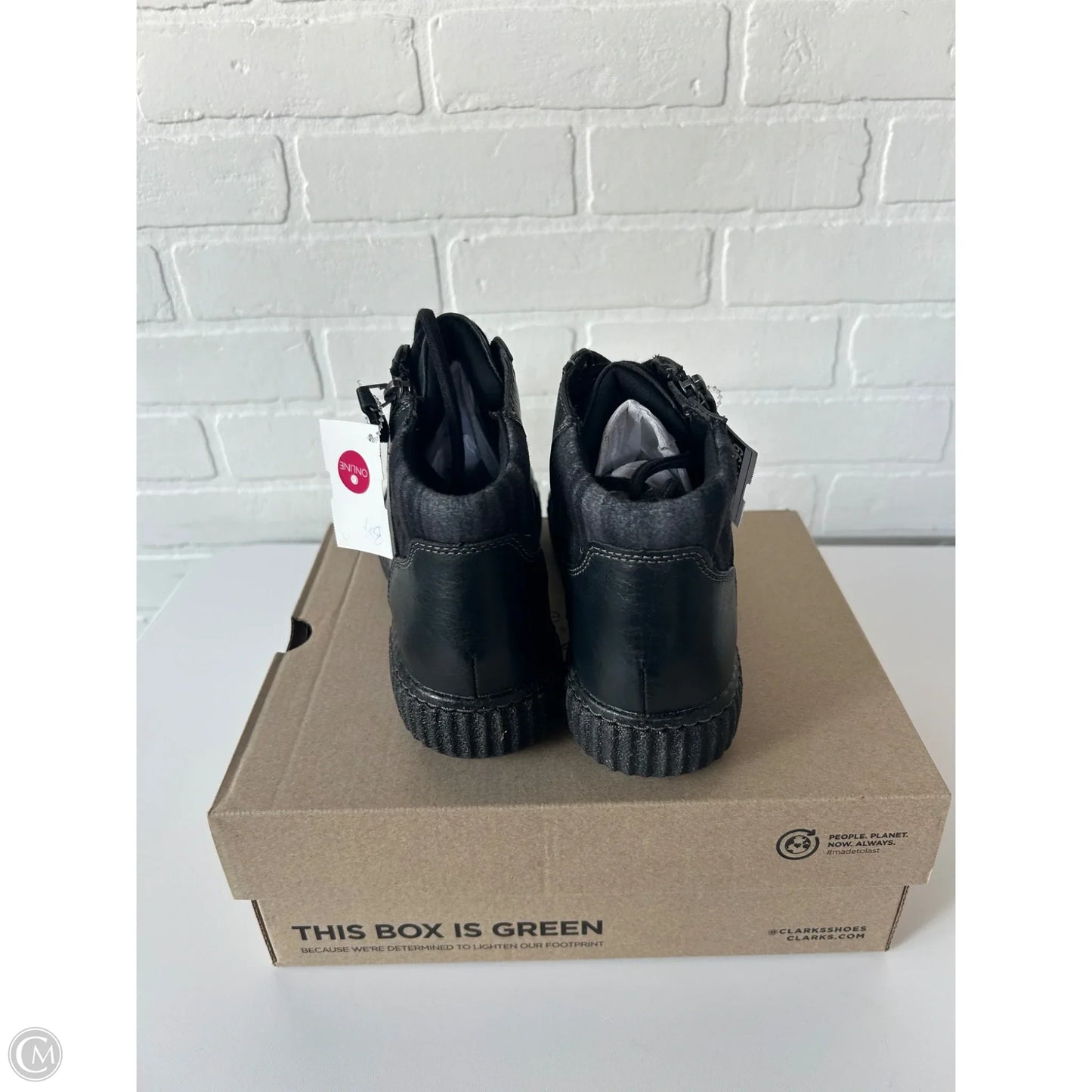 Boots Ankle Flats By Clarks In Black, Size: 7