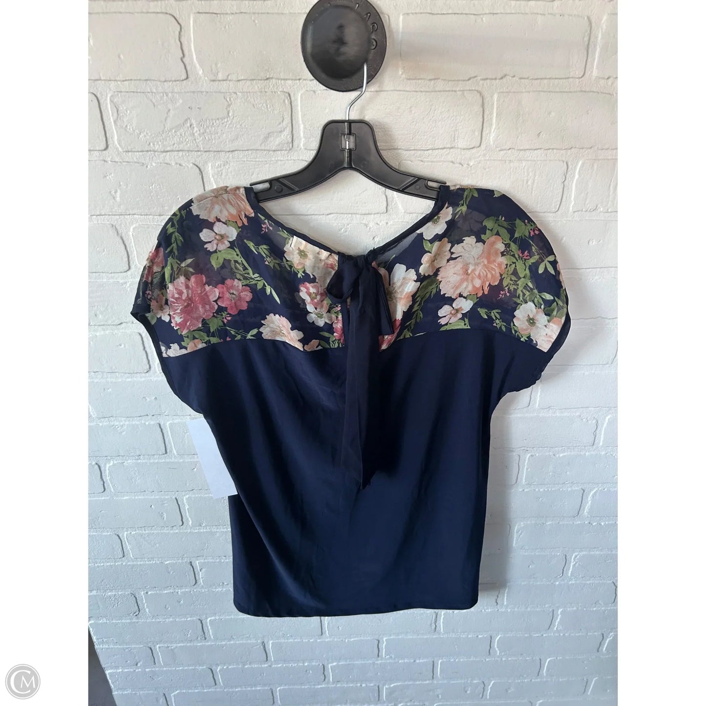 Top Short Sleeve By Faith And Joy In Blue & Pink, Size: L