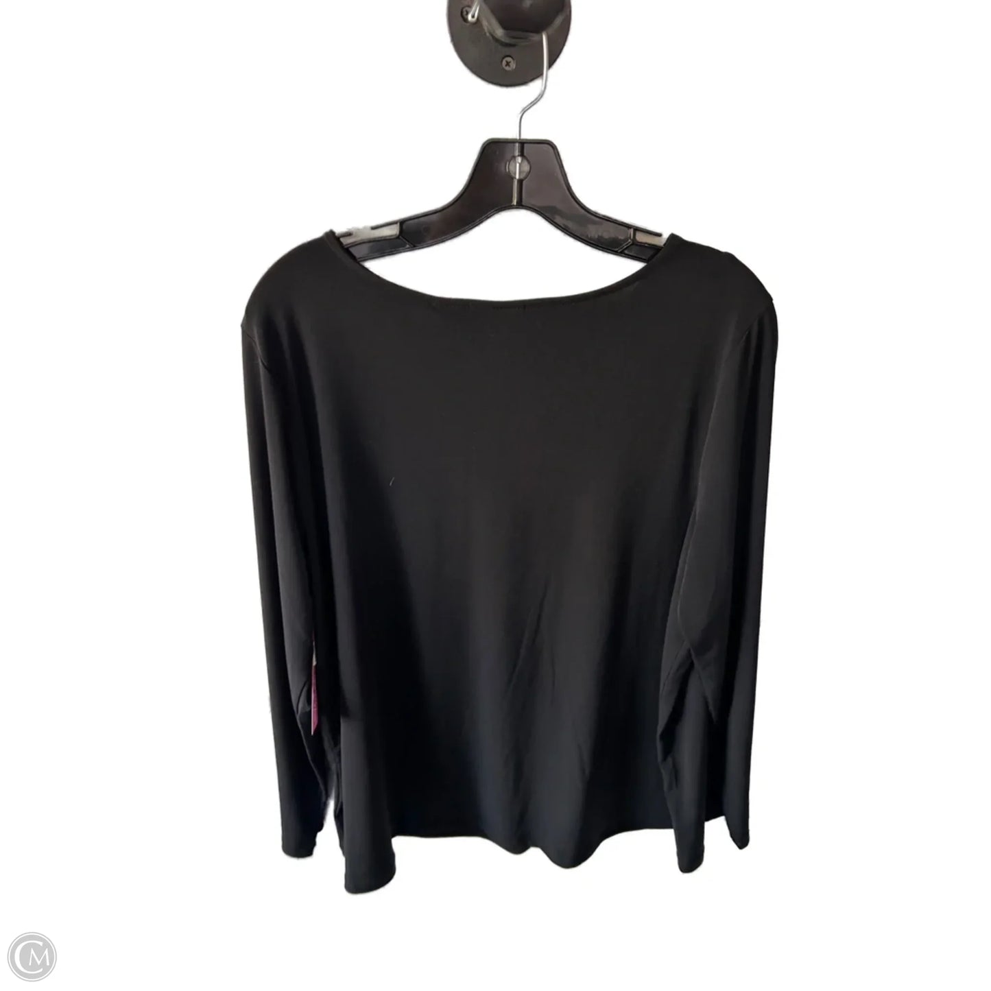 Top Long Sleeve By Tahari By Arthur Levine In Black, Size: 1x