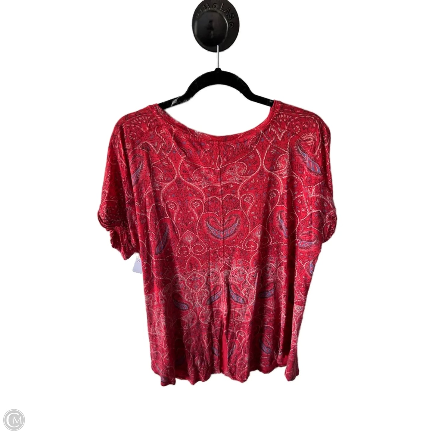 Top Short Sleeve By Lucky Brand In Red, Size: 1x