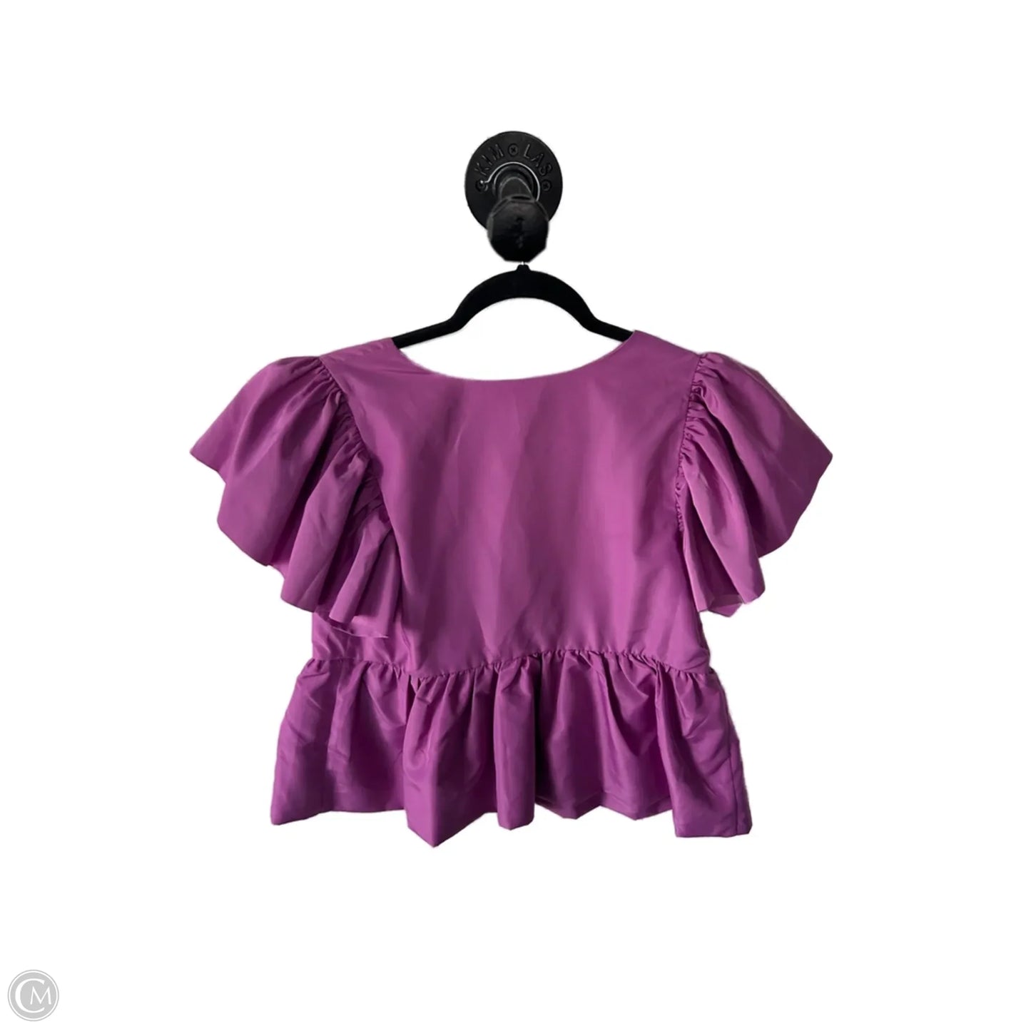 Top Short Sleeve By Express In Purple, Size: M
