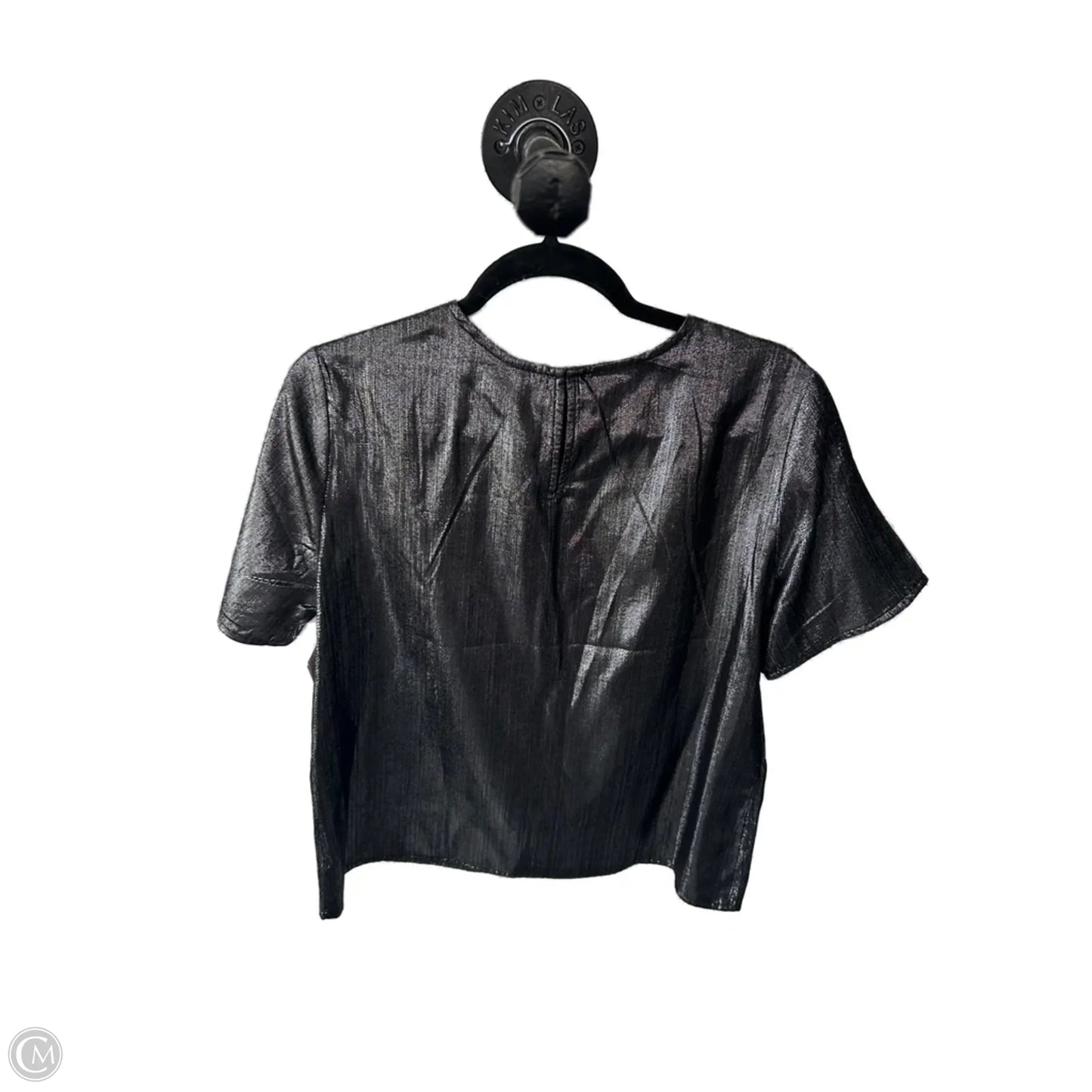 Top Short Sleeve By Express In Silver, Size: M