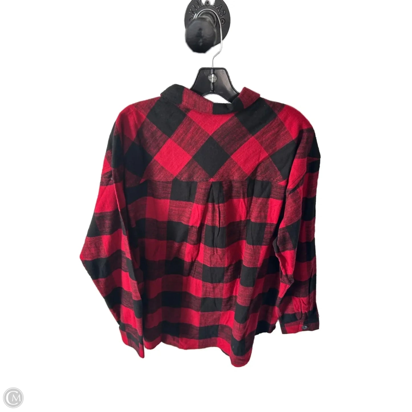 Top Long Sleeve By Maurices In Black & Red, Size: Xl