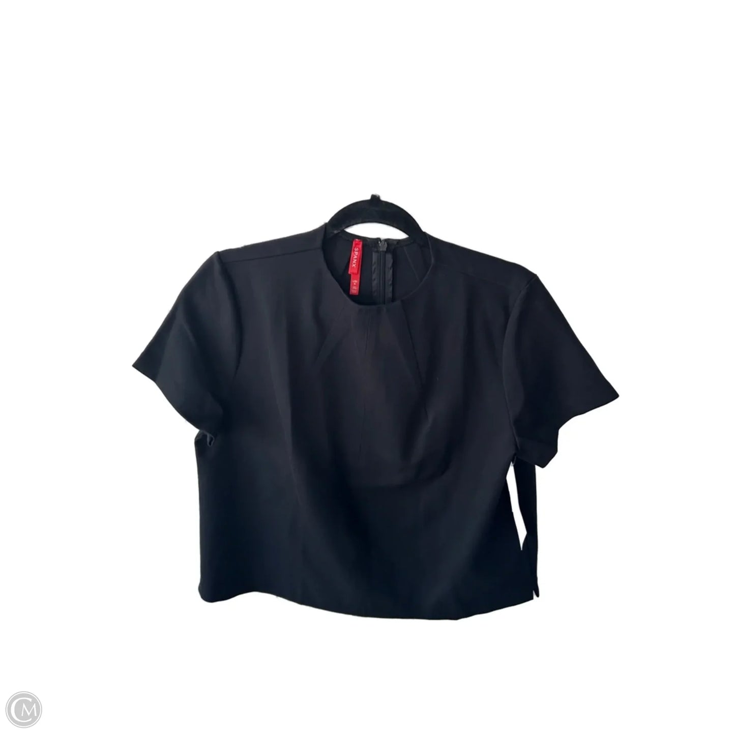 Top Short Sleeve By Spanx In Black, Size: L