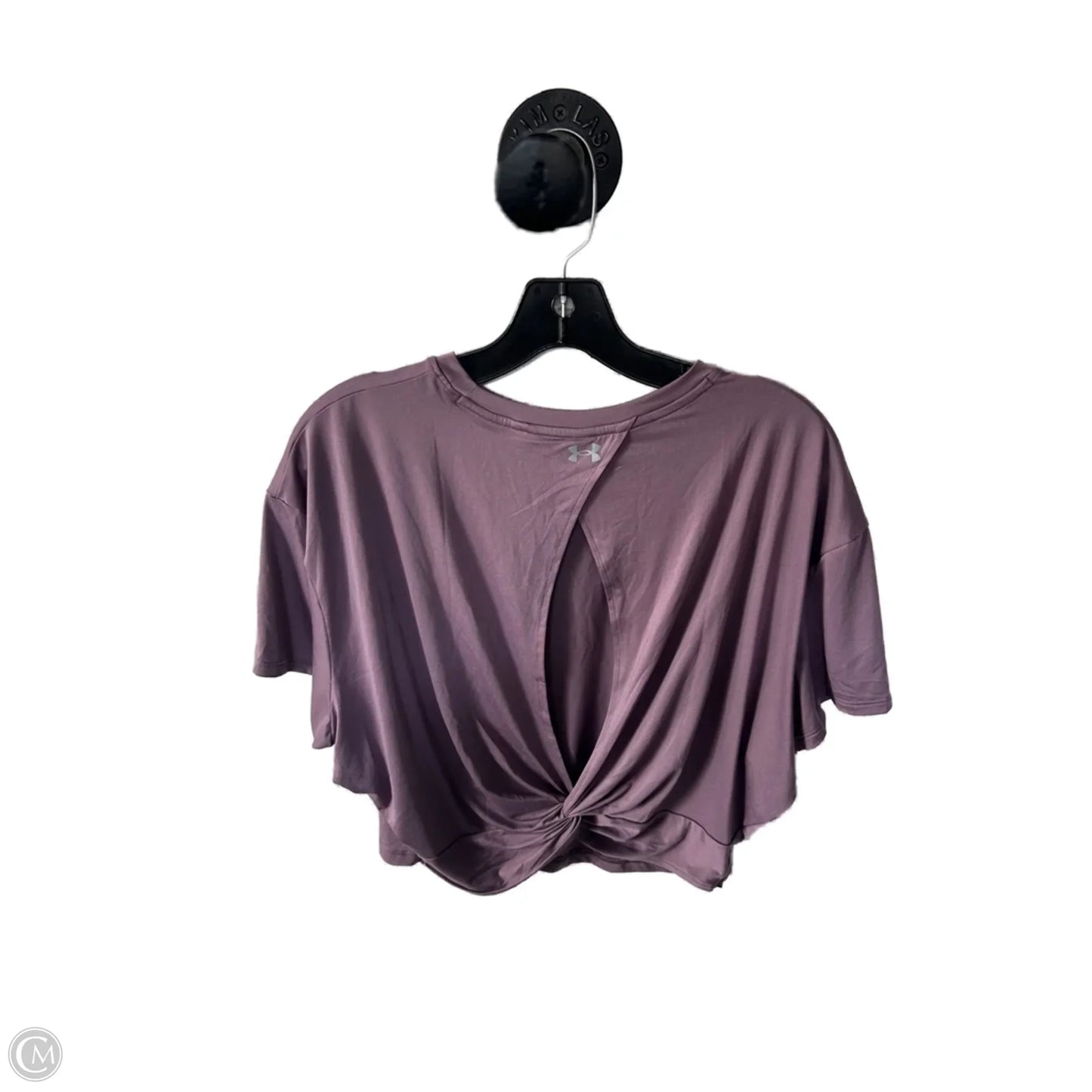 Athletic Top Short Sleeve By Under Armour In Purple, Size: L